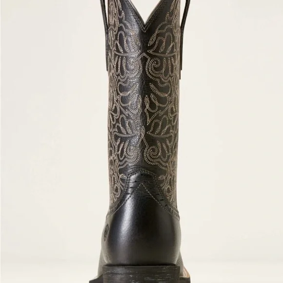 NWT- Ariat Women’s Black Round Up Remuda Wide Square Toe Western Boot Size 7.0B - Picture 7 of 10